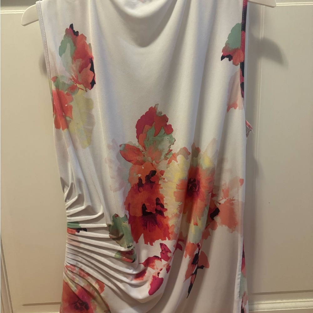 Calvin Klein Floral Print Blouse - White and Multicolor